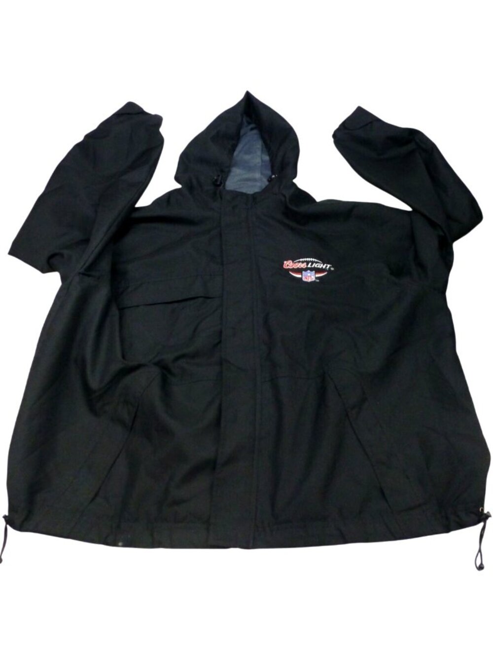 NFL Coors Light Black Hooded Jacket XXL Mens Polyester Blend